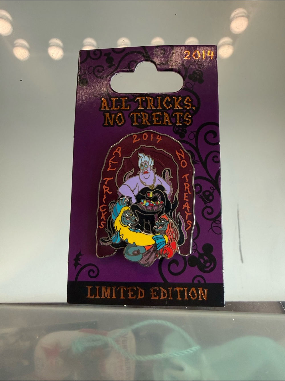 Disney Purple 'All Tricks No Treats' Limited Edition Enamel trading Pin